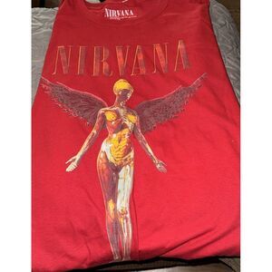 Nirvana Red Angel Rock Tee Shirt Long Sleeve New XL‎